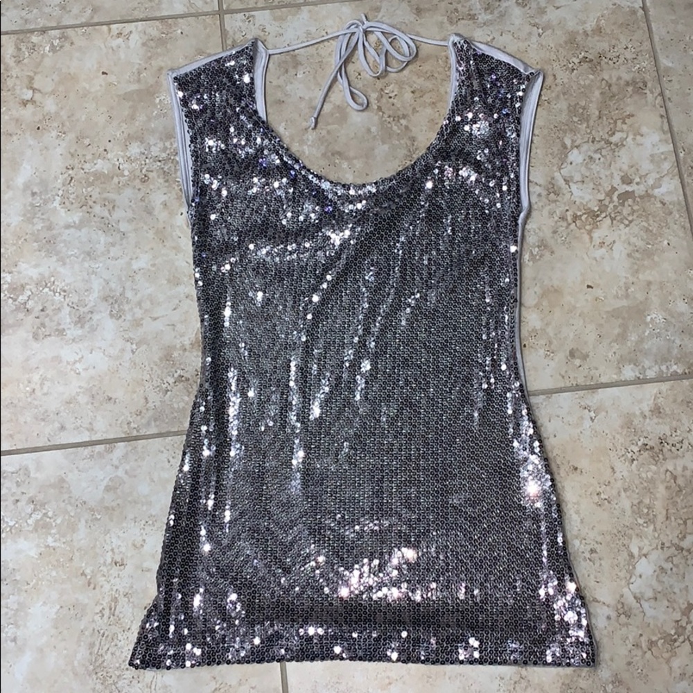 Guess by Marciano Sequin Short Sleeve Shirt  XS
